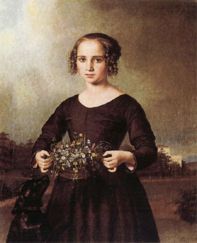 Ferdinand von Rayski Portrait of a Young Girl